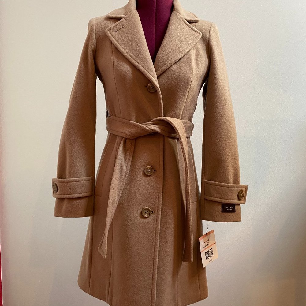 Anne Klein Cashmere Blend Camel Coat NWT